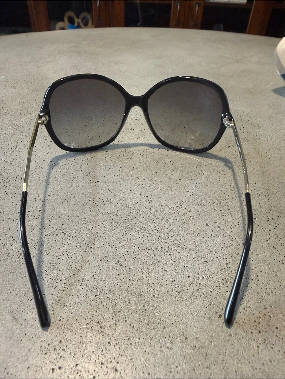 Burberry Black Gradient Oversized Butterfly Sunglasses